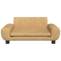 Produktbild för Barnsoffa brun 70x45x33 cm sammet