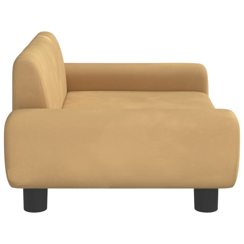 Produktbild för Barnsoffa brun 70x45x33 cm sammet