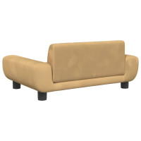 Produktbild för Barnsoffa brun 70x45x33 cm sammet