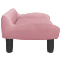 Produktbild för Barnsoffa rosa 70x40x24 cm sammet