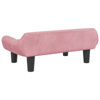 Produktbild för Barnsoffa rosa 70x40x24 cm sammet