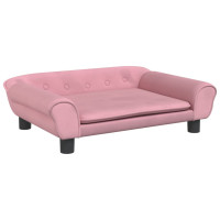 Produktbild för Barnsoffa rosa 70x45x26 cm sammet