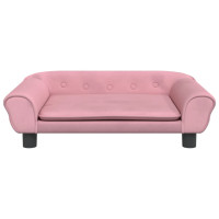 Produktbild för Barnsoffa rosa 70x45x26 cm sammet