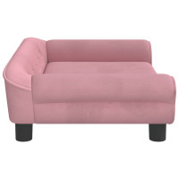 Produktbild för Barnsoffa rosa 70x45x26 cm sammet