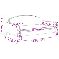 Produktbild för Barnsoffa brun 70x45x30 cm konstläder