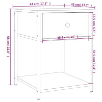 Produktbild för Sängbord 2 st sonoma-ek 44x45x58 cm konstruerat trä