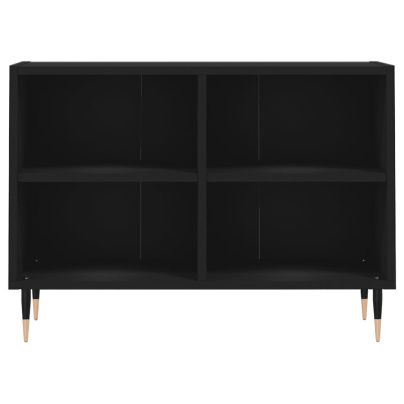 Produktbild för Tv-bänk svart 69,5x30x50 cm konstruerat trä