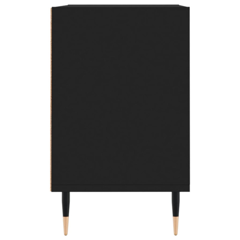 Produktbild för Tv-bänk svart 69,5x30x50 cm konstruerat trä