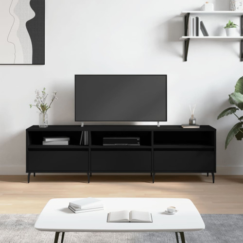 vidaXL Tv-bänk svart 150x30x44,5 cm konstruerat trä