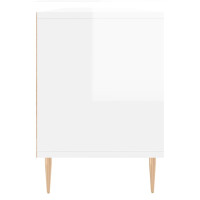 Produktbild för Tv-bänk vit högglans 150x30x44,5 cm konstruerat trä