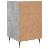 Produktbild för Sängbord betonggrå 40x40x66 cm konstruerat trä