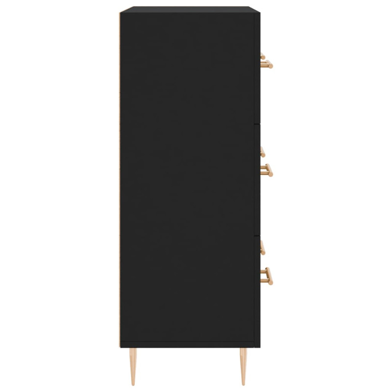 Produktbild för Skåp svart 69,5x34x90 cm konstruerat trä