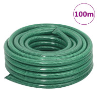 Produktbild för Trädgårdsslang med kopplingar grön 0,75" 100 m PVC