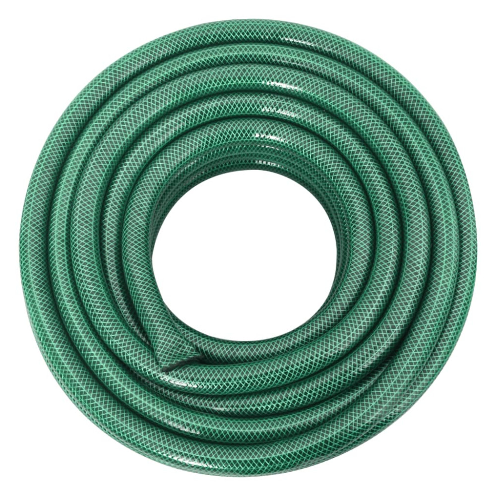 Produktbild för Trädgårdsslang med kopplingar grön 0,75" 100 m PVC