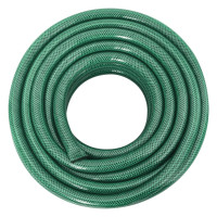 Produktbild för Trädgårdsslang med kopplingar grön 0,75" 100 m PVC
