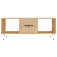 Produktbild för Soffbord sonoma-ek 102x50x40 cm konstruerat trä