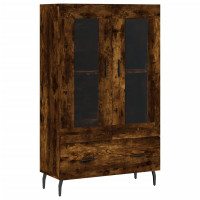 Produktbild för Högskåp rökfärgad ek 69,5x31x115 cm konstruerat trä