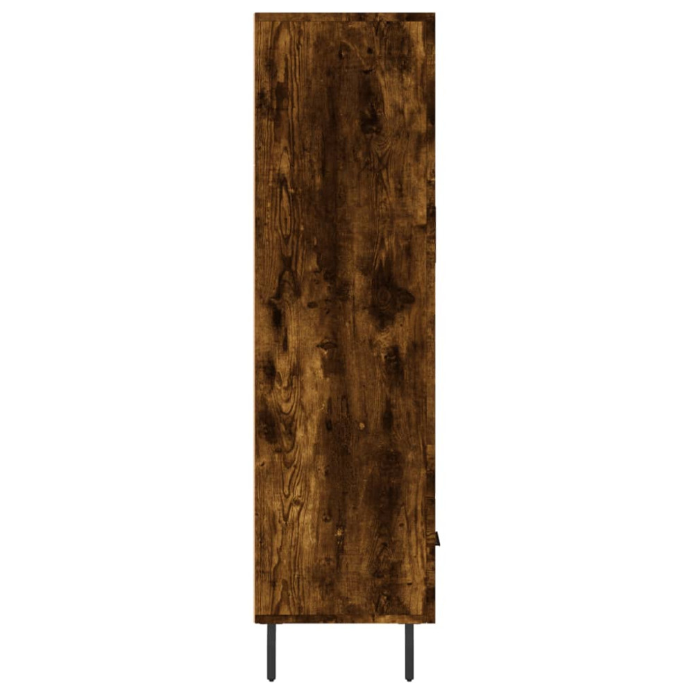 Produktbild för Högskåp rökfärgad ek 69,5x31x115 cm konstruerat trä