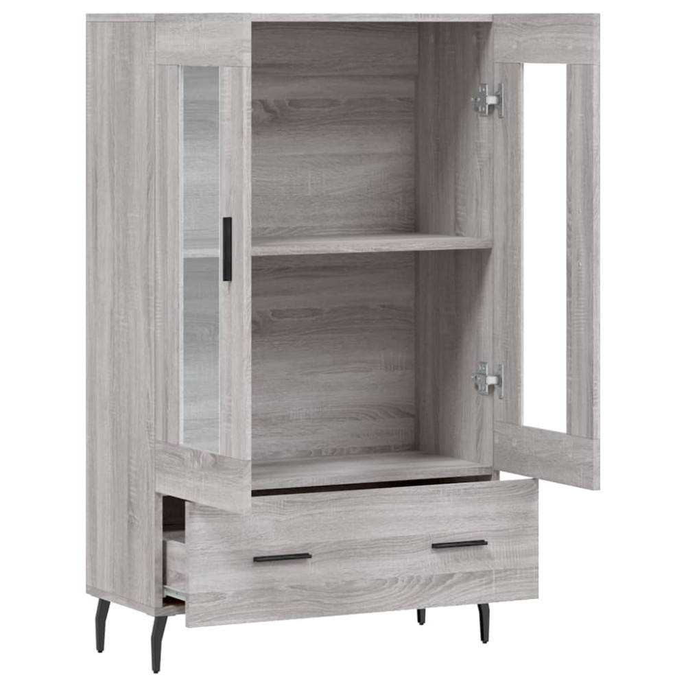 Produktbild för Högskåp grå sonoma 69,5x31x115 cm konstruerat trä