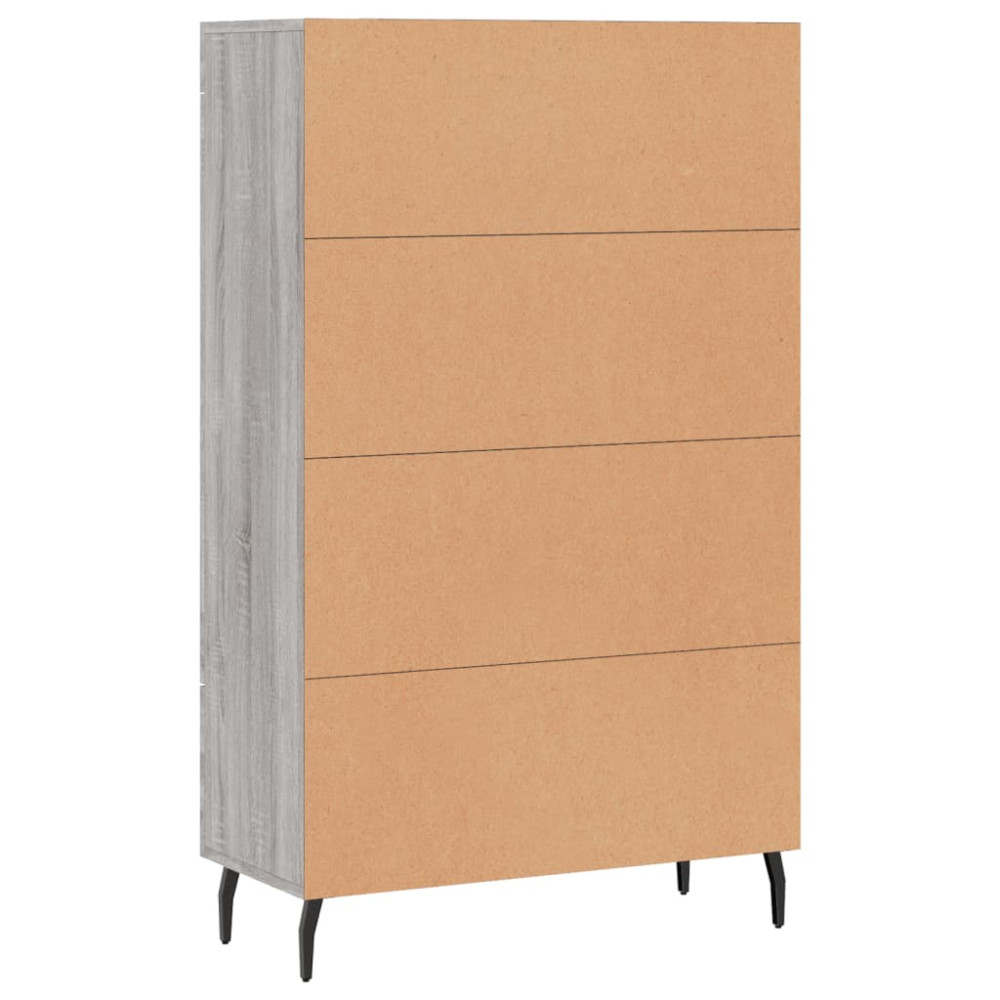 Produktbild för Högskåp grå sonoma 69,5x31x115 cm konstruerat trä