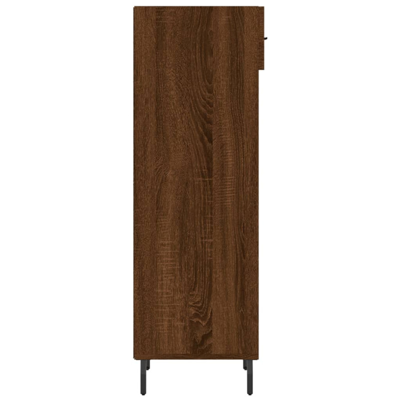 Produktbild för Skoskåp brun ek 30x35x105 cm konstruerat trä