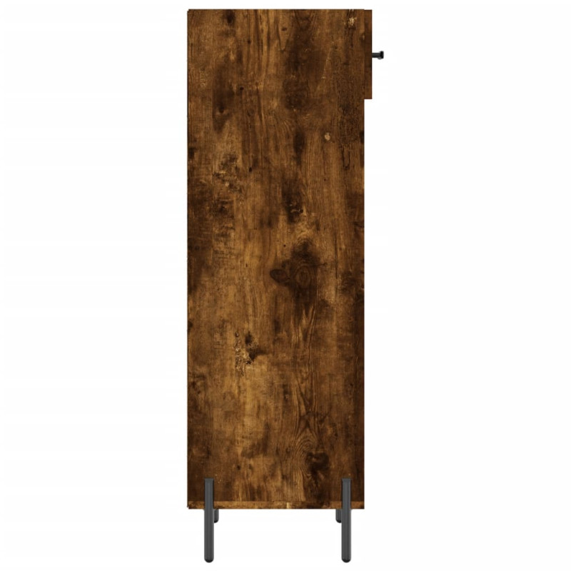 Produktbild för Skohylla rökfärgad ek 30x35x105 cm konstruerat trä