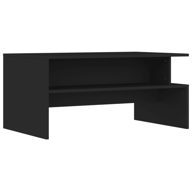 Produktbild för Soffbord svart 90x55x42,5 cm konstruerat trä