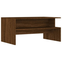 Miniatyr av produktbild för Soffbord brun ek 90x55x42,5 cm konstruerat trä