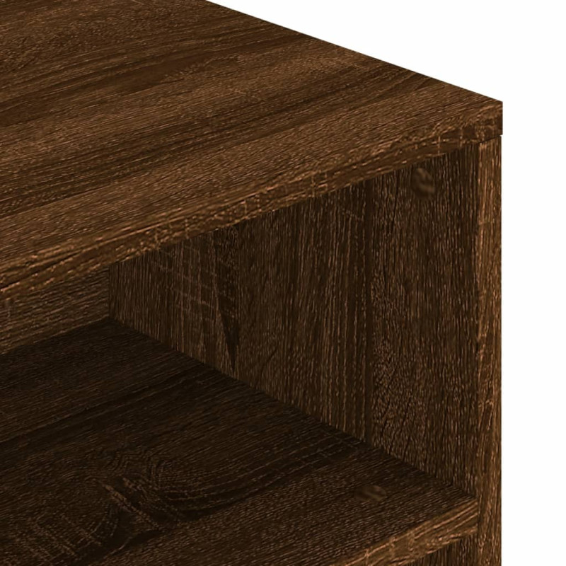 Produktbild för Soffbord brun ek 90x55x42,5 cm konstruerat trä