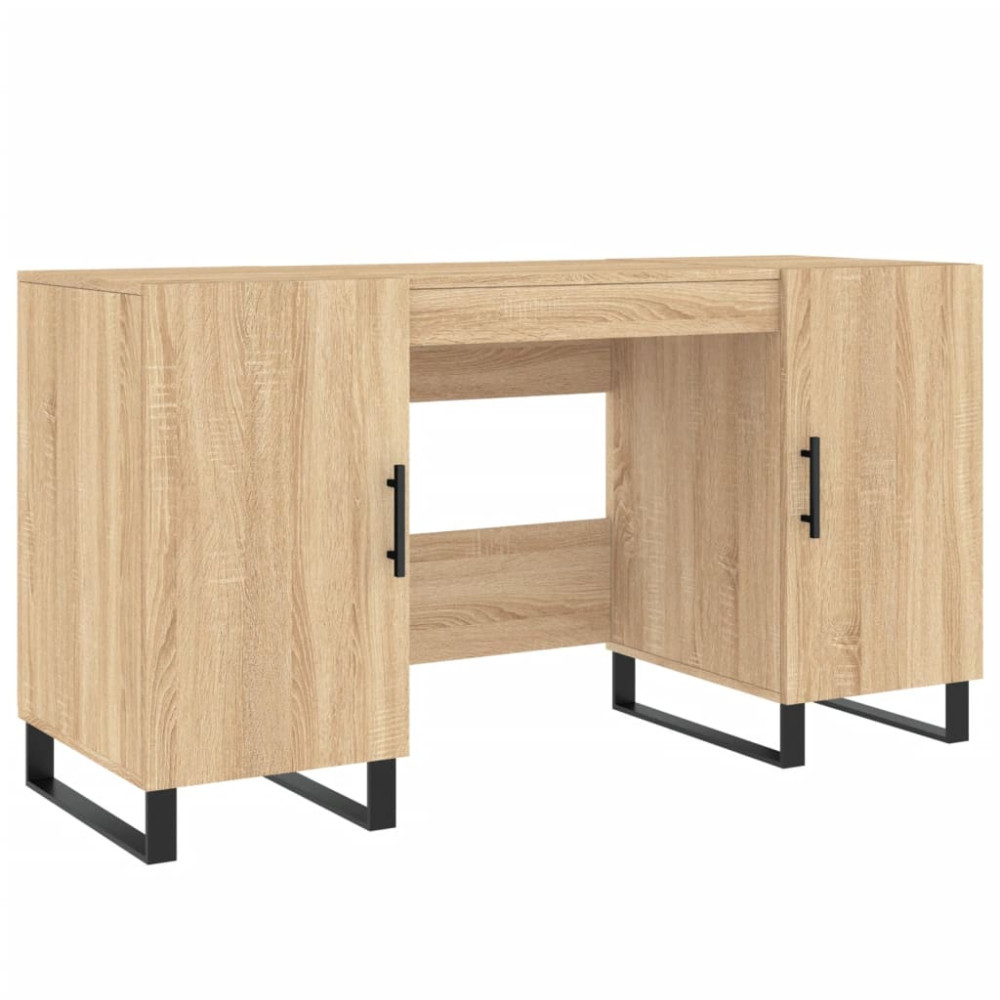 Produktbild för Skrivbord sonoma-ek 140x50x75 cm konstruerat trä