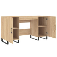 Produktbild för Skrivbord sonoma-ek 140x50x75 cm konstruerat trä