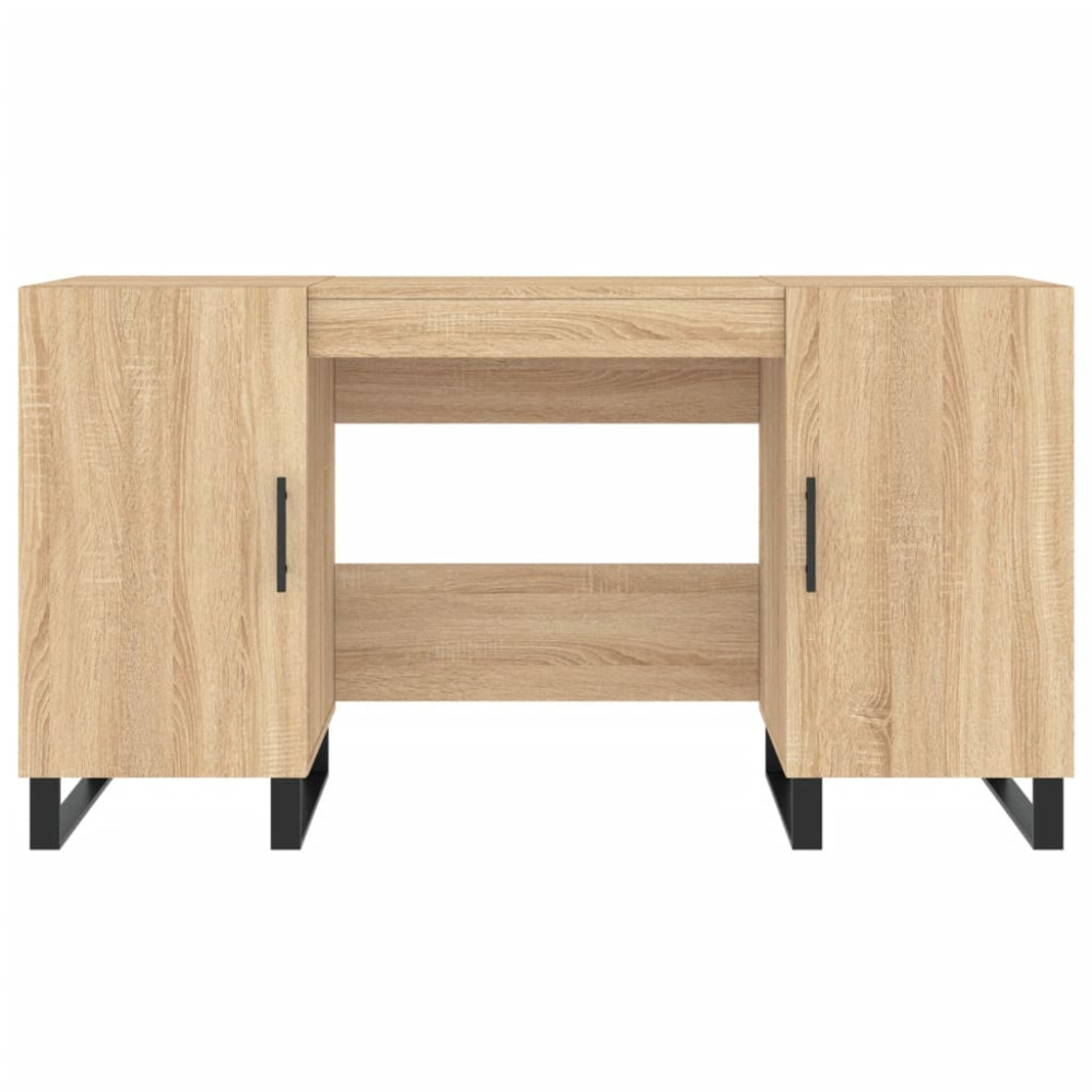 Produktbild för Skrivbord sonoma-ek 140x50x75 cm konstruerat trä