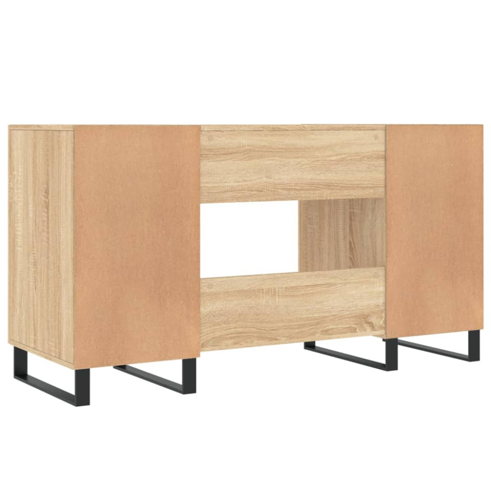 Produktbild för Skrivbord sonoma-ek 140x50x75 cm konstruerat trä
