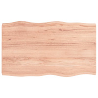 Produktbild för Bordsskiva ljusbrun 100x60x(2-4) cm massivt trä levande kant