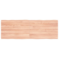 Produktbild för Bordsskiva ljusbrun 120x40x(2-4) cm massivt trä levande kant