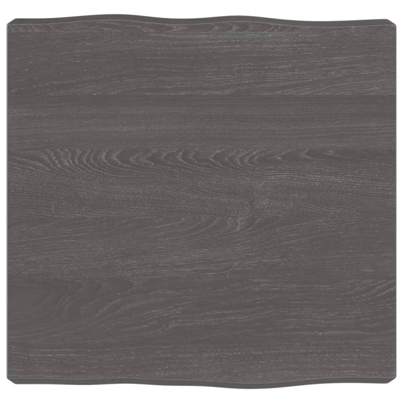 Produktbild för Bordsskiva mörkbrun 40x40x(2-6) cm massivt trä levande kant