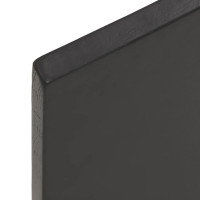 Produktbild för Bordsskiva mörkbrun 60x50x2 cm massiv ek levande kant