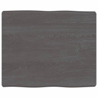 Produktbild för Bordsskiva mörkbrun 60x50x(2-6) cm massivt trä levande kant