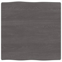 Produktbild för Bordsskiva mörkbrun 60x60x(2-4) cm massivt trä levande kant