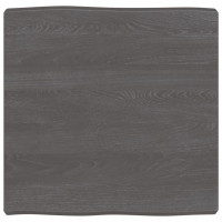 Produktbild för Bordsskiva mörkbrun 60x60x(2-6) cm massivt trä levande kant