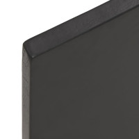 Produktbild för Bordsskiva mörkbrun 80x40x2 cm massiv ek levande kant