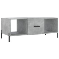 Produktbild för Soffbord betonggrå 102x50x40 cm konstruerat trä
