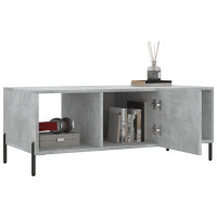 Produktbild för Soffbord betonggrå 102x50x40 cm konstruerat trä