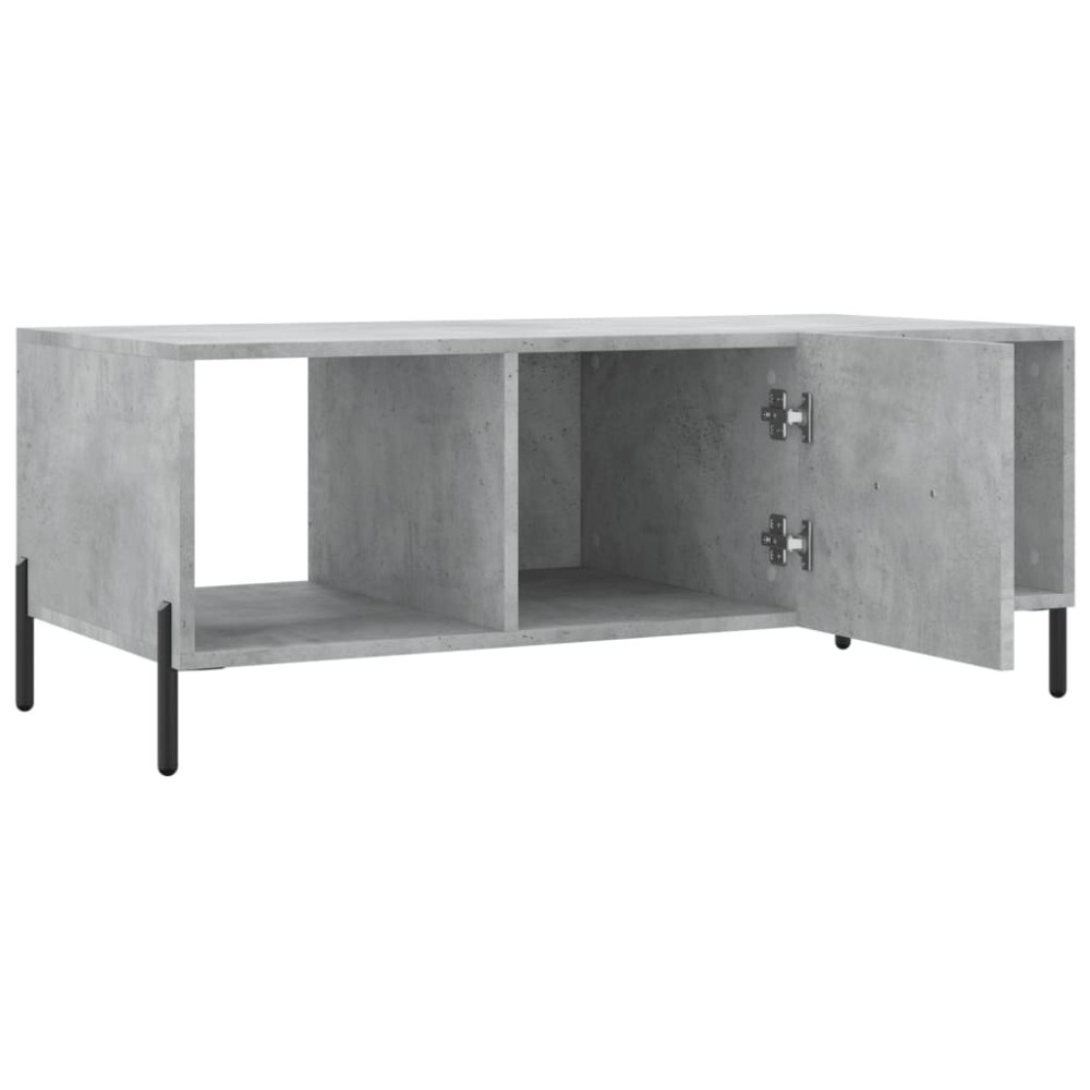 Produktbild för Soffbord betonggrå 102x50x40 cm konstruerat trä