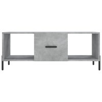 Produktbild för Soffbord betonggrå 102x50x40 cm konstruerat trä