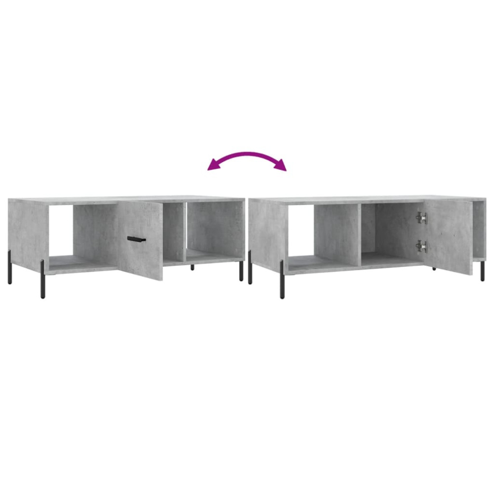Produktbild för Soffbord betonggrå 102x50x40 cm konstruerat trä