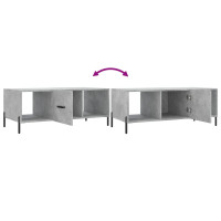 Produktbild för Soffbord betonggrå 102x50x40 cm konstruerat trä