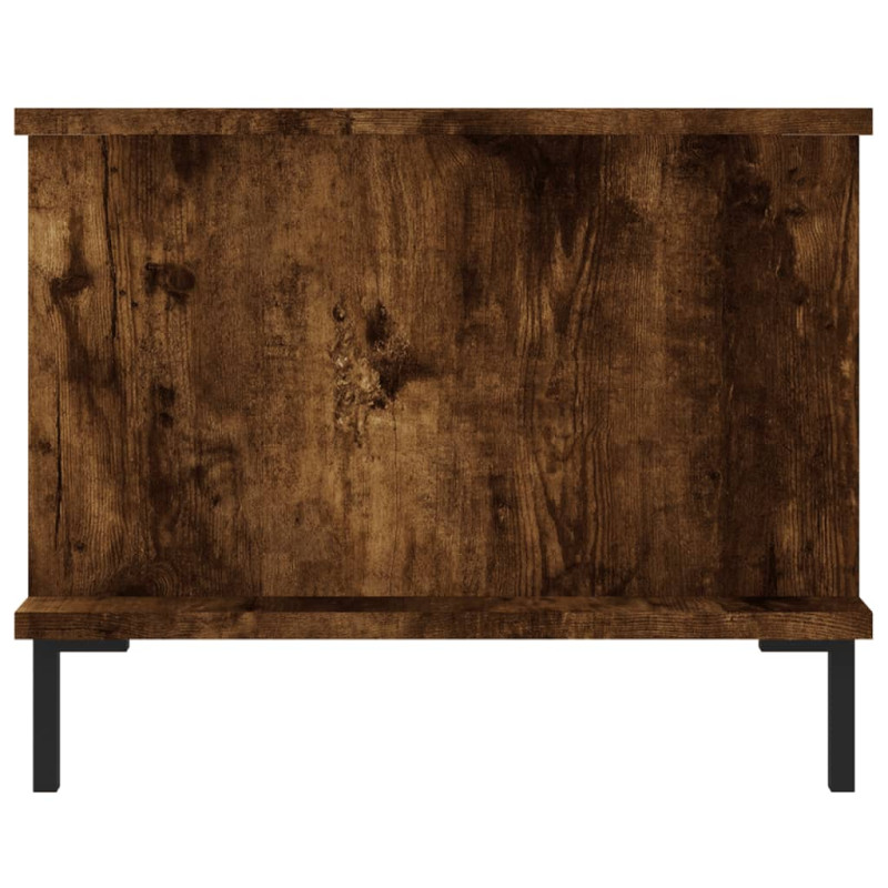 Produktbild för Soffbord rökfärgad ek 90x50x40 cm konstruerat trä