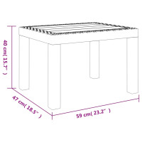 Miniatyr av produktbild för Trädgårdsbord antracit 59x47x40 cm PP