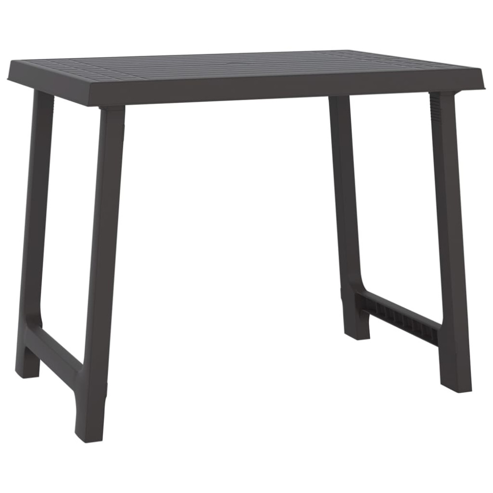 Produktbild för Campingbord antracit 79x56x64 cm PP träutseende